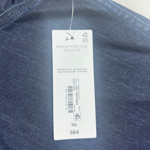 Liz Claiborne Women's Denim Jacket Blue Long Sleeve Button Front XXL Made NEW - Picture 7 of 9